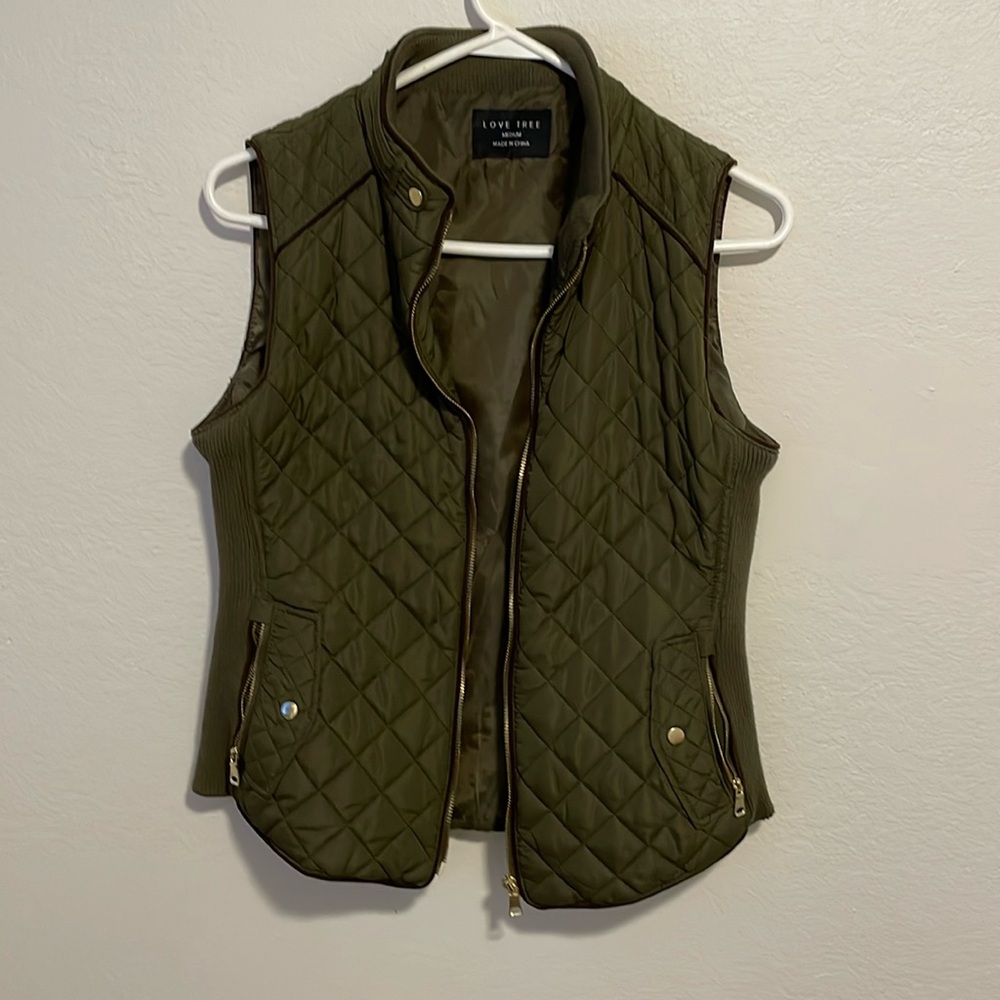 Love Tree olive green vest